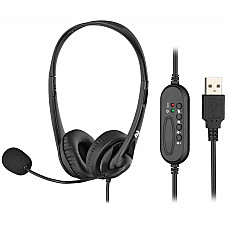Гарнітура ПК стерео On-ear 2E CH11 USB, omni-mic, 2м, чорний