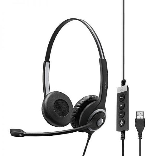 Гарнитура компьютерная стерео EPOS IMPACT SC 260 USB MS II, USB, однонаправленный, сертификат Microsoft Teams, 2.9м, Черный