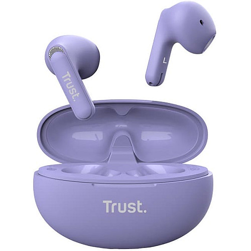 Навушники TWS Trust Yavi Earphones BT 5.3, ENC, SBC, Mic, Фіолетовий
