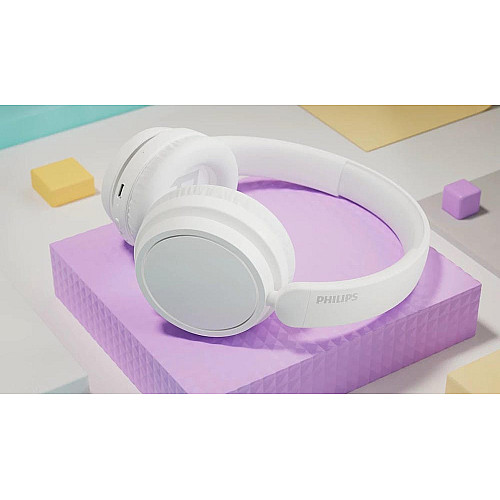 Навушники Over-ear Philips TAH5209 BT 5.3, SBC, Wireless, Mic, Білий