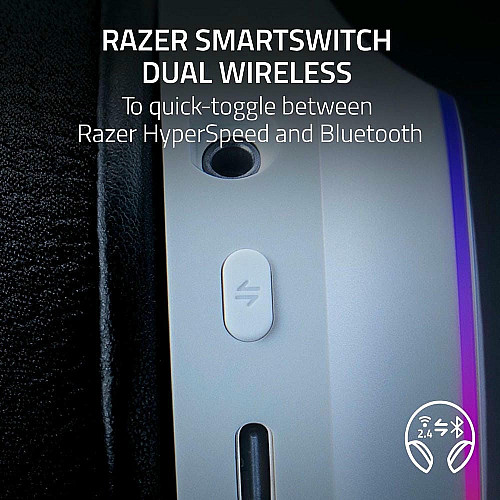 Гарнитура игровая Razer Barracuda X Chroma, BT/WL, RGB, белый