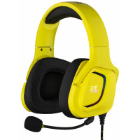 Гарнитура игровая 2E GAMING HG340, mini-jack/dual 3.5мм, RGB, 2м, желтый