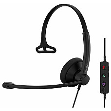 Гарнітура комп'ютерна моно On-Ear EPOS IMPACT 100 MS, USB C + A, Microsoft Teams, односпрямований, 2м, Чорний