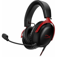 Гарнитура игровая HyperX Cloud III, mini-jack/USB-A/USB-C, 1.2м/1.3м, черно-красный