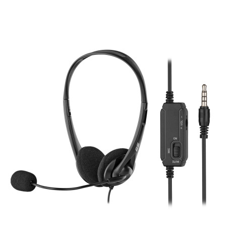 Гарнітура ПК стерео On-ear 2E CH11 mini-jack, omni-mic, 1.2м, чорний
