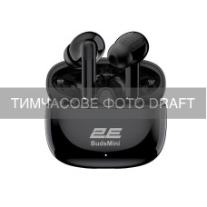 Навушники TWS 2E BudsMini, BT 6.0, IPX4, SBC, Touch control, Mic, чорний
