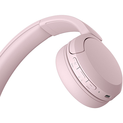 Навушники On-ear Sony WH-CH520 BT 5.2, SBC, AAC, Wireless, Mic, Рожевий