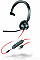 Гарнітура комп'ютерна моно On-ear Poly Blackwire 3315, USB-A, всеспрямований, чорний