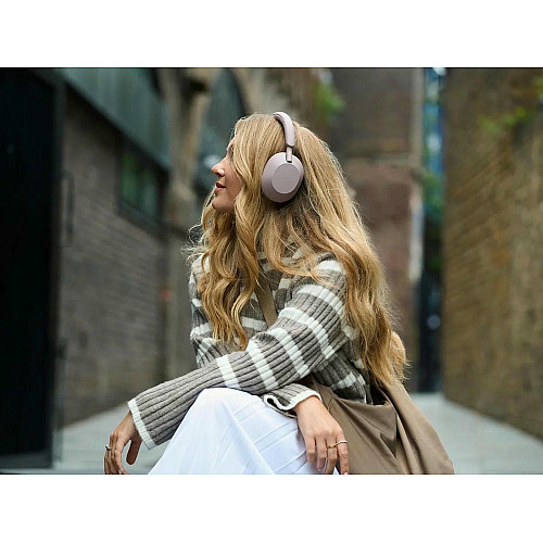 Наушники Over-ear Sony WH-1000XM5 BT 5.2, ANC, Hi-Res, AAC, LDAC, Wireless, Mic, Розовый