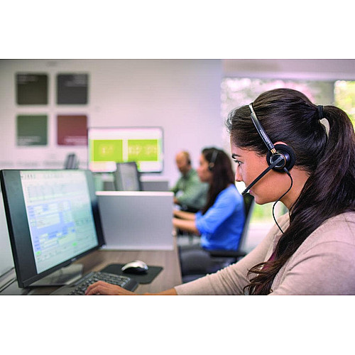 Компьютерная стерео гарнитура On-ear Poly EncorePro 520, Quick Disconnect, всенаправленный, черный