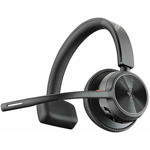 Компьютерная гарнитура моно On-ear Poly Voyager 4310-M с адаптером BT700, USB-A, Bluetooth, всенаправленный, Acoustic fence, сертификат Microsoft Teams, черный