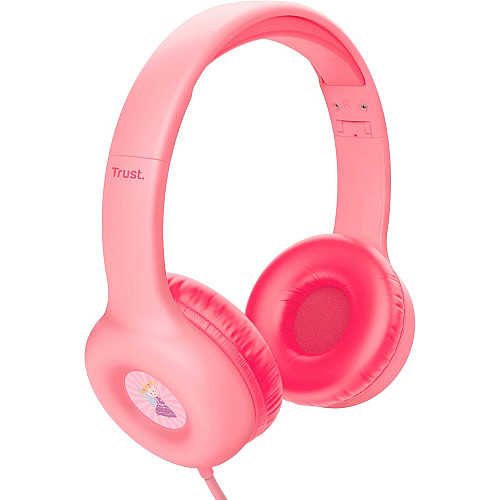 Наушники Trust Nouna Headphones mini-jack, Mic, Розовый