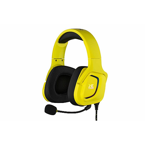 Гарнитура игровая 2E GAMING HG340, mini-jack/dual 3.5мм, RGB, 2м, желтый