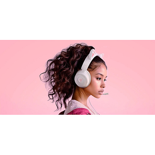 Гарнітура Razer Kraken Kitty V3 X, mini-jack, 1.3м, білий