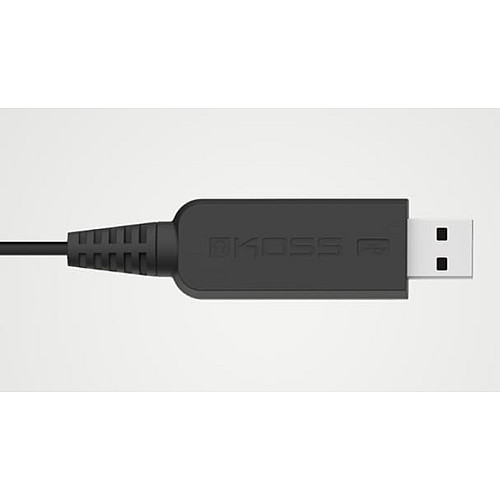 Гарнітура комп'ютерна стерео On-Ear Koss CS300, USB, Uni Mic, 2.4м, Чорний