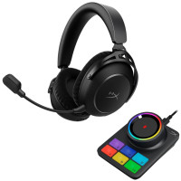 Гарнітура ігрова HyperX Cloud Alpha 2 WL/BT/mini-jack/USB-A/USB-C, 0.5м/1.5м, чорний