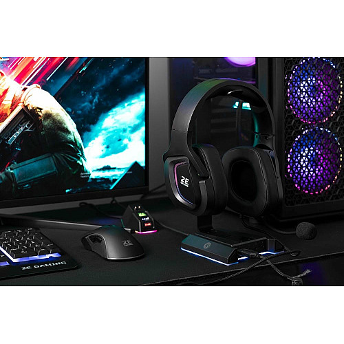 Гарнітура ігрова 2E GAMING HG340, 7.1, USB-A, RGB, 2м, чорний
