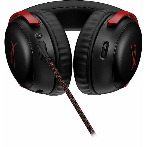 Гарнитура игровая HyperX Cloud III, mini-jack/USB-A/USB-C, 1.2м/1.3м, черно-красный