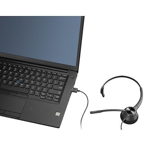 Гарнитура компьютерная моно On-ear Poly EncorePro 310, USB-A, всенаправленный, noise cancelling, черный