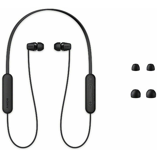 Наушники Sony WI-C100 BT 5.0, IPX4, SBC, AAC, Wireless, Mic, Черный