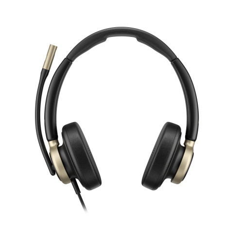 Гарнітура комп'ютерна стерео On-ear HP Poly Mission 825, USB-A, USB-C, 4 x Uni-mic, ANC, Beamforming, AI noise cancelling, Teams, Zoom, Google Meet, чорний