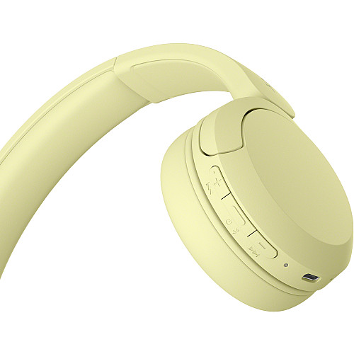 Навушники On-ear Sony WH-CH520 BT 5.2, SBC, AAC, Wireless, Mic, Жовтий