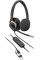 Гарнітура комп'ютерна стерео On-ear HP Poly Mission 825, USB-A, USB-C, 4 x Uni-mic, ANC, Beamforming, AI noise cancelling, Teams, Zoom, Google Meet, чорний