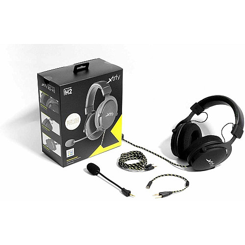 Ігрова гарнітура Xtrfy H2 (3.5mm/USB), Black