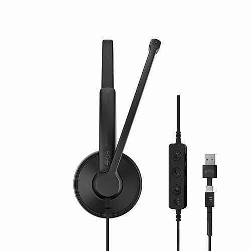 Гарнитура компьютерная моно On-Ear EPOS IMPACT 100 MS, USB C+A, Microsoft Teams, однонаправленный, 2м, Черный