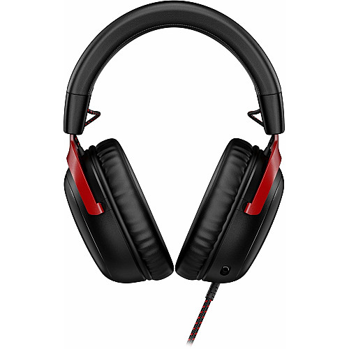 Гарнитура игровая HyperX Cloud III, mini-jack/USB-A/USB-C, 1.2м/1.3м, черно-красный