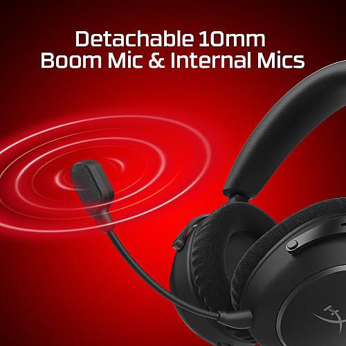 Гарнітура ігрова HyperX Cloud Alpha 2 WL/BT/mini-jack/USB-A/USB-C, 0.5м/1.5м, чорний