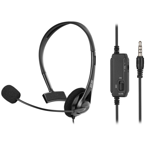 Гарнітура ПК моно On-ear 2E CH11 mini-jack, omni-mic, 1.2м, чорний