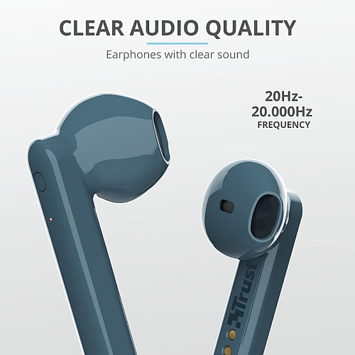 Наушники Trust Primo Touch True Wireless Mic Blue