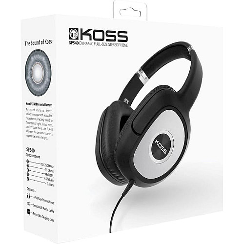 Наушники Over-Ear Koss SP540, 3.5 mini-jack, 1.4м, Черный