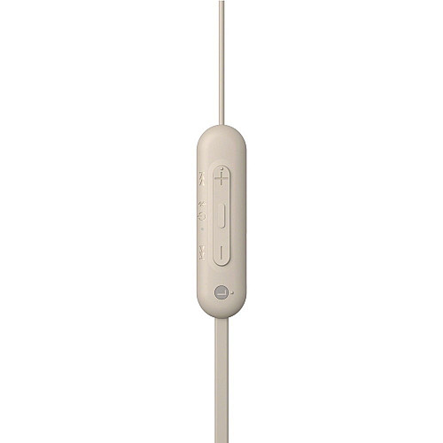 Навушники In-ear Sony WI-C100 BT 5.0, IPX4, SBC, AAC, Wireless, Mic, Бежевий