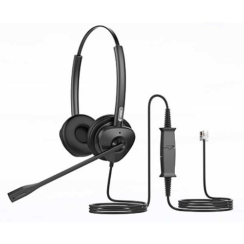 Гарнитура Dual Fanvil HT302, 1xRJ9, гибочный на 260° кронштейн стрелы, технология ENC и шумоподавления