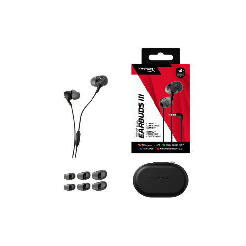 Гарнітура ігрова HyperX Cloud Earbuds III, 3.5мм, чорний