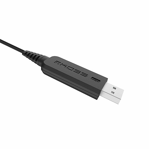 Гарнітура комп'ютерна стерео On-Ear Koss CS300, USB, Uni Mic, 2.4м, Чорний