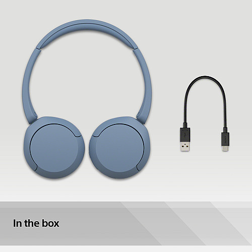 Навушники On-ear Sony WH-CH520 BT 5.2, SBC, AAC, Wireless, Mic, Синій