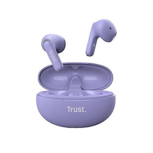 Навушники TWS Trust Yavi Earphones BT 5.3, ENC, SBC, Mic, Фіолетовий