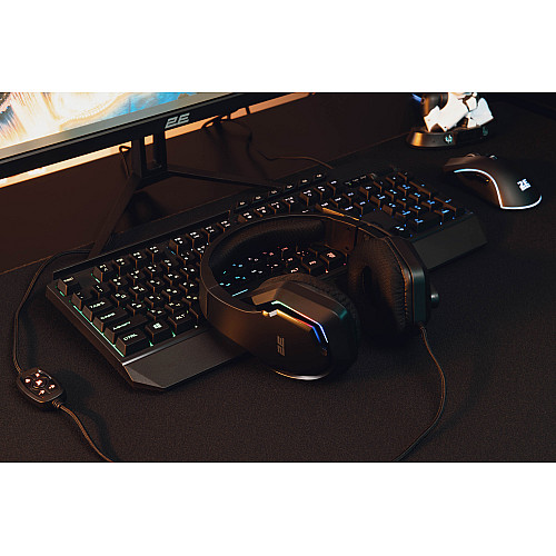 Гарнітура ігрова 2E GAMING HG315, 7.1, USB-A, RGB, 2м, чорний