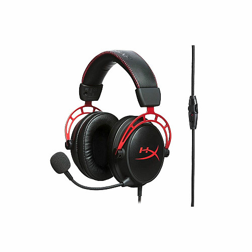 Гарнітура ігрова HyperX Cloud Alpha, mini-jack/dual 3.5мм, 1.2м/2м чорно-червоний