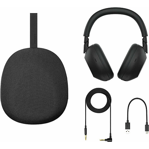 Наушники Over-ear Sony WH-1000XM6 BT 5.3, ANC, Hi-Res, AAC, LDAC, LC3, Wireless, Mic, Черный