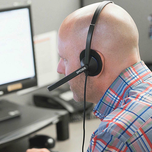 Гарнітура комп'ютерна стерео On-Ear Koss CS200, USB, Uni Mic, 2.4м, Чорний