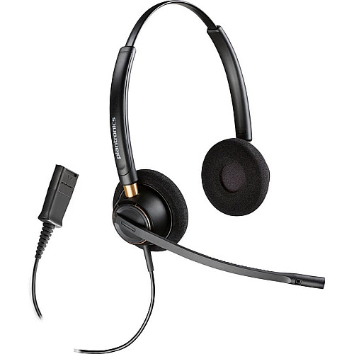 Компьютерная стерео гарнитура On-ear Poly EncorePro 520, Quick Disconnect, всенаправленный, черный