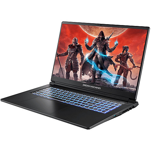 Ноутбук Dream Machines RT5060-17 17.3FHD IPS, AMD AI 7 350, 32GB, F2TB, NVD5060-8, DOS, чорний