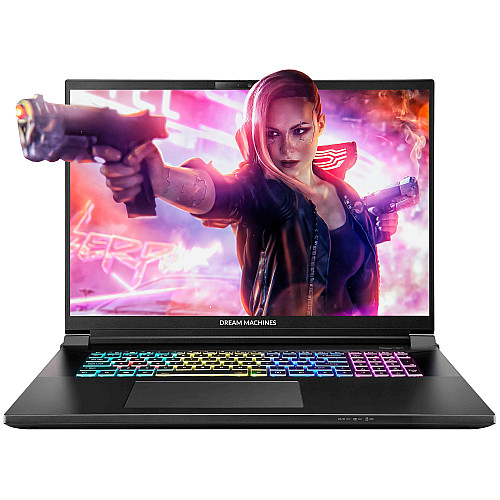 Ноутбук Dream Machines RX5070Ti-18 18WQXGA IPS, Intel U9-275HX, 32GB, F2TB, NVD5070Ti-12, DOS, чорний