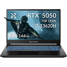 Ноутбук Dream Machines RG5050-15 15.6FHD IPS, Intel i7-13620H, 32GB, F1TB, NVD5050-8, DOS, чорний