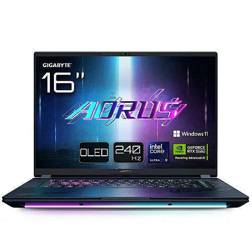 Ноутбук AORUS MASTER 16 16.0 QHD OLED, Intel U9-275HX, 32GB, F2TB, NVD5080-16, W11, черный