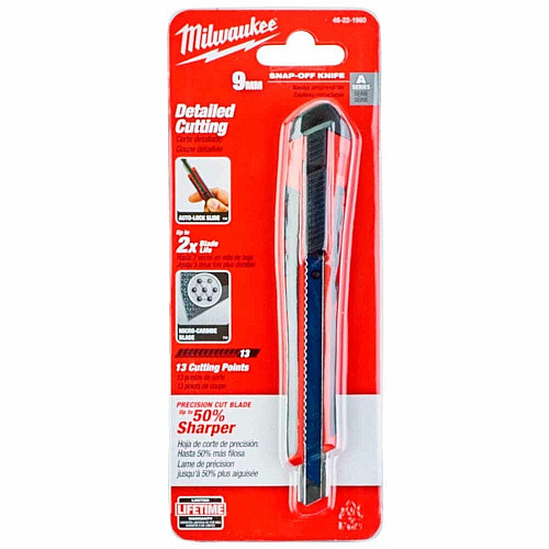 Нож строительный сегментированный Milwaukee Heavy Duty, 9мм, корпус комбинированный